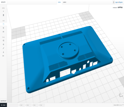 Orientácia modelu počas trojrozmernej tlače na 3D tlačiarni.